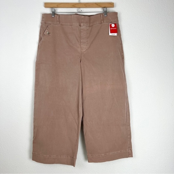 NEW SPANX Twill Cropped Wide Leg Pant Plus Size 20313Q Mauve - Picture 3 of 13